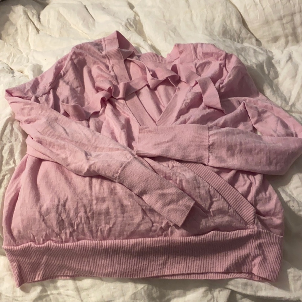 Merino wool J. Crew tie back sweater